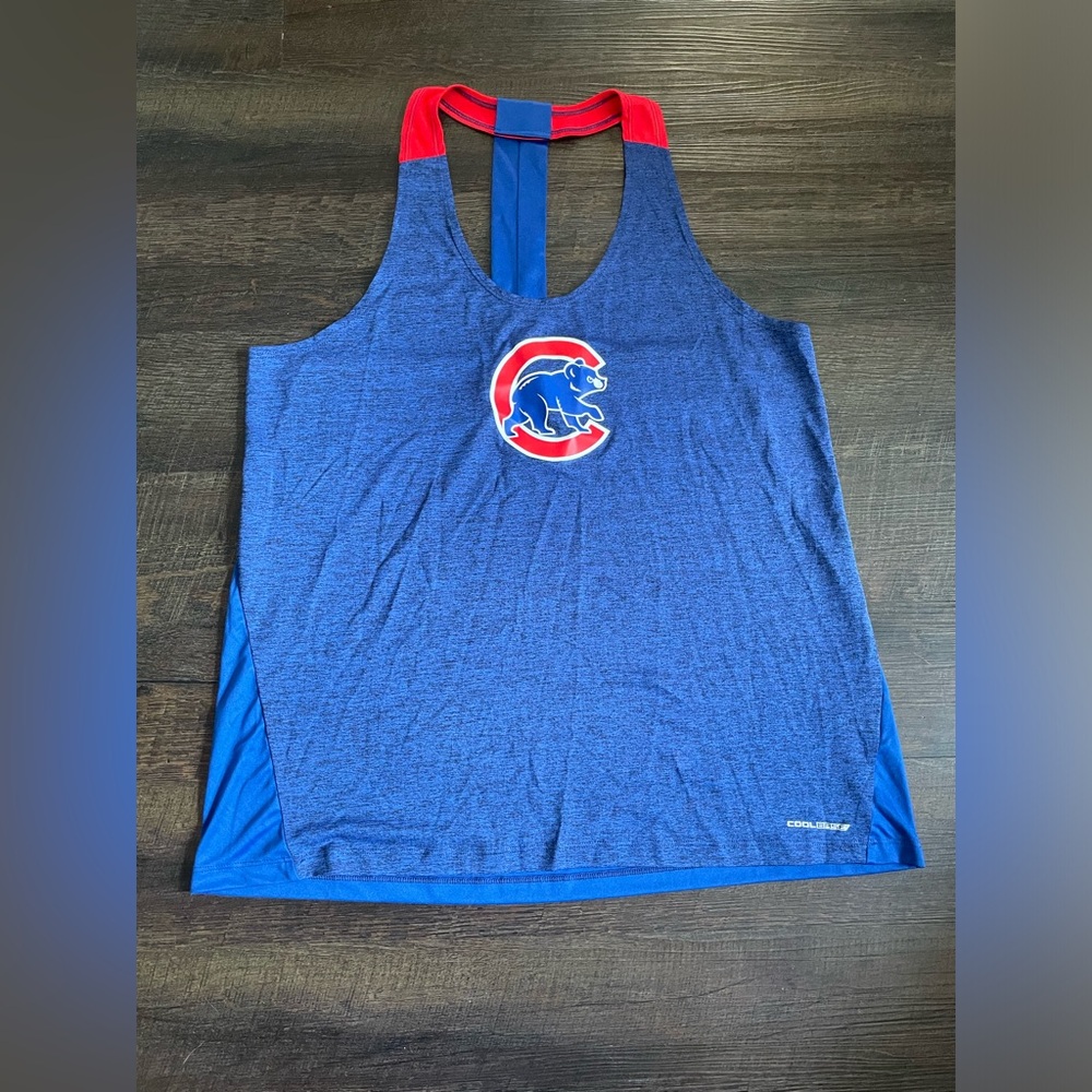 Chicago Cubs MLB Women’s Racer Back Tank Top Majestic Cool Base size Extra Large